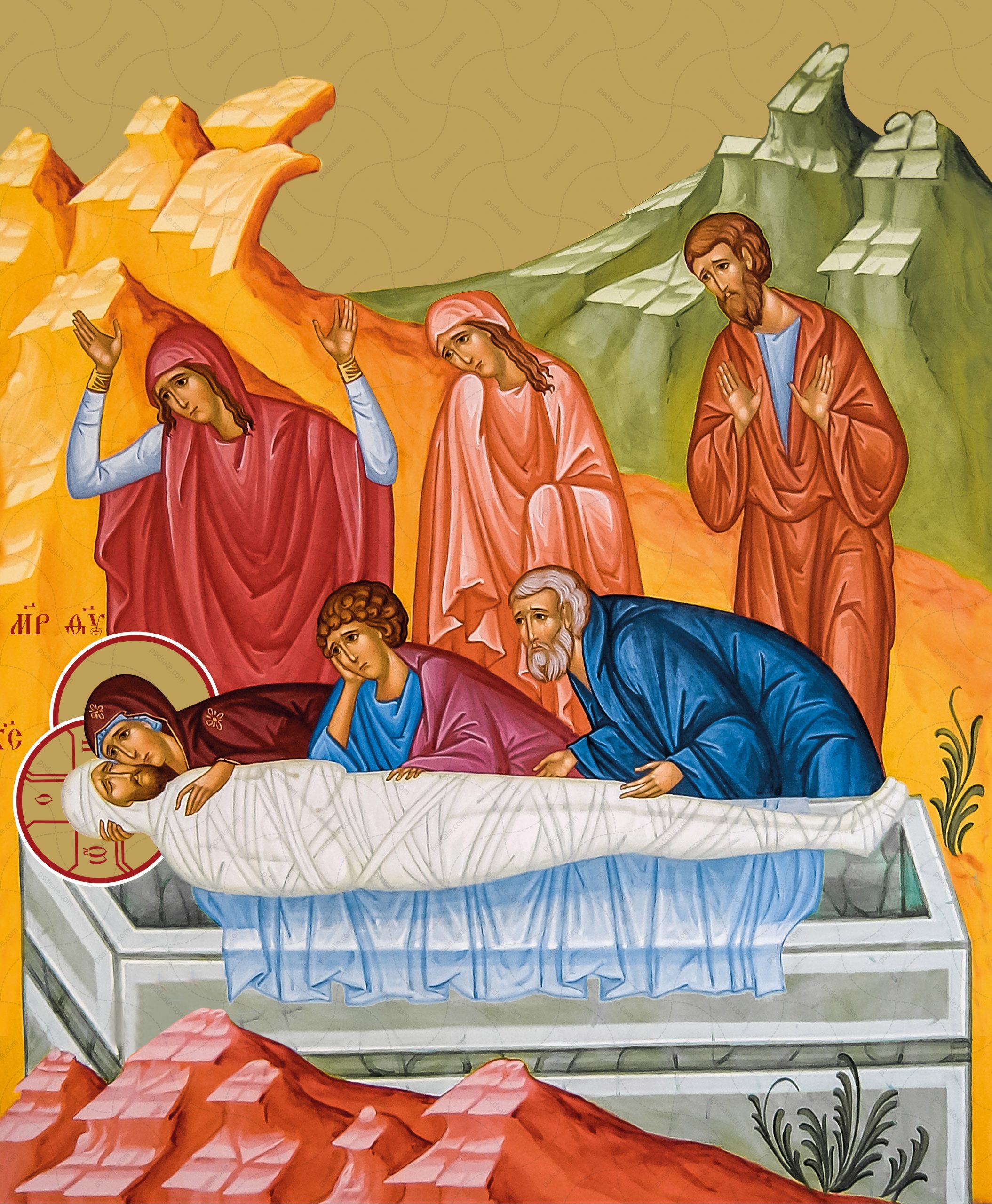 Велика субота — Положення у гріб