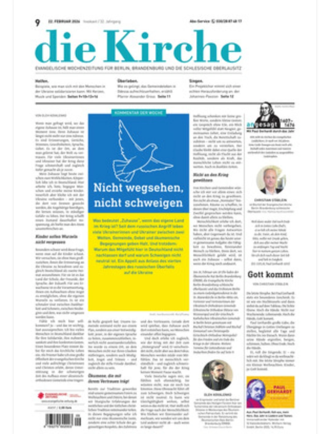 Українська православна церква в Берліні — публікація у газеті die Kirche